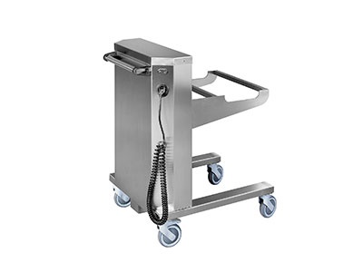 Battery powered lifting trolley